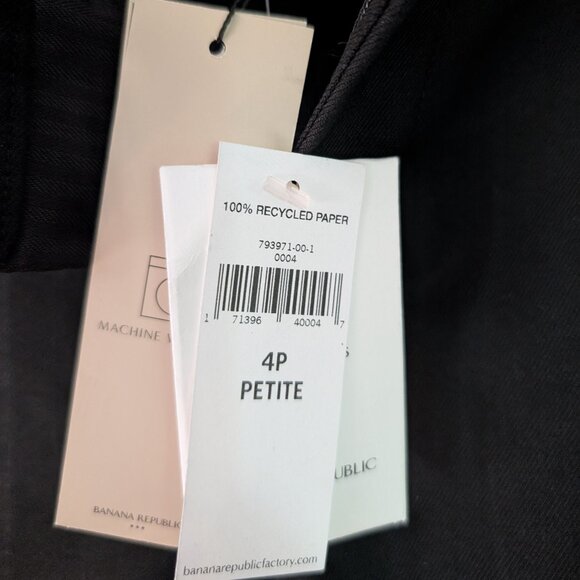 NWT Banana Republic Women's Black Logan Dress Pants Sz 4P - Picture 3 of 6